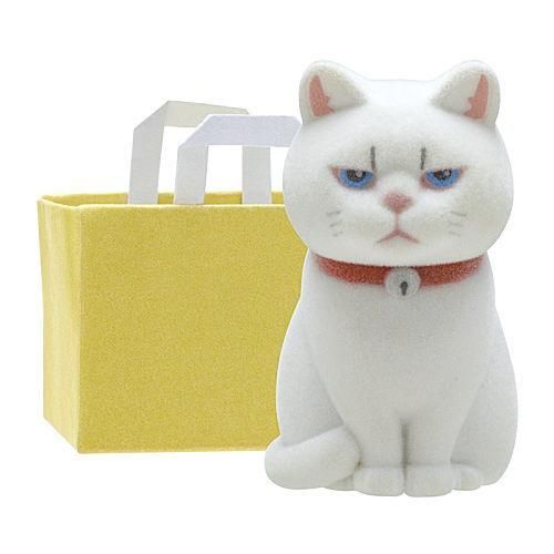 Cat In A Paper Bag Flocked Figure Series Kitan Club 2-Inch Mini-Figure