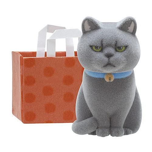 Cat In A Paper Bag Flocked Figure Series Kitan Club 2-Inch Mini-Figure