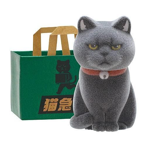 Cat In A Paper Bag Flocked Figure Series Kitan Club 2-Inch Mini-Figure