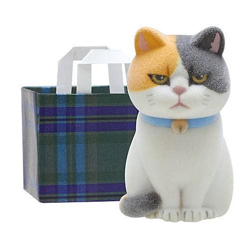 Cat In A Paper Bag Flocked Figure Series Kitan Club 2-Inch Mini-Figure