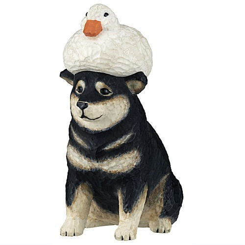 Akane Wood Carving Dog And Duck Figure Series Kitan Club 2-Inch Mini-Figure