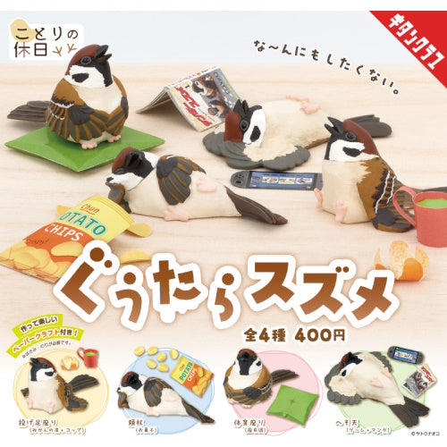 Sparrow A Little Lazy Holiday Figure Series Kitan Club 1.5-Inch Mini-Figure