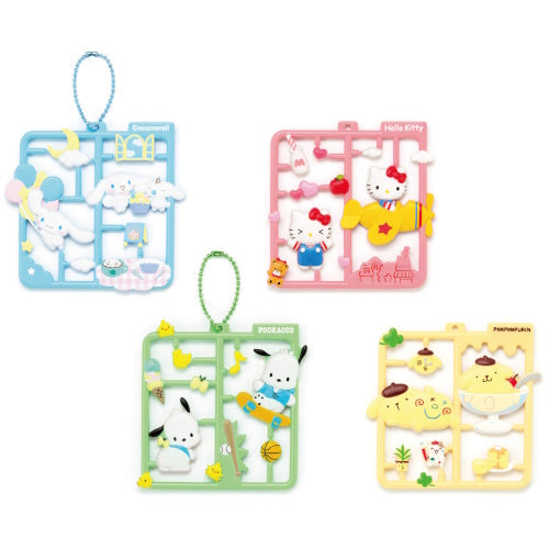 Sanrio Characters Plat Model Style Key Chain Megahouse 3-Inch Collectible