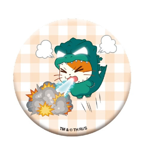Godzilla-Kun x Hamtaro Character Can Badge Movic 2-Inch Collectible Pin