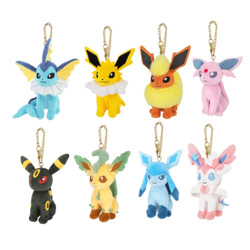 Pokemon Eeveelution Mascot Plush Series Sanei 4-Inch Key Chain