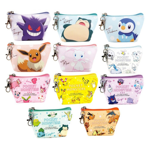 Pokemon Characters Triangle Shaped Pouch T's Factory Collectible Zippered Pouch