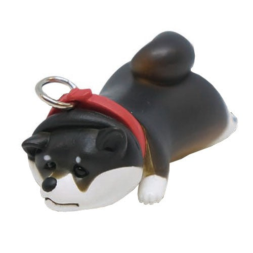 Chubby Reluctant Shiba Inu Strap Series Qualia 1-Inch Key Chain