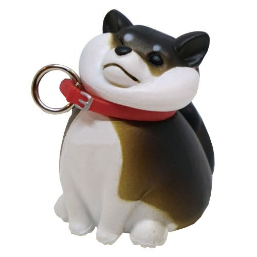 Chubby Reluctant Shiba Inu Strap Series Qualia 1-Inch Key Chain