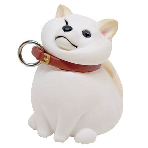 Chubby Reluctant Shiba Inu Strap Series Qualia 1-Inch Key Chain