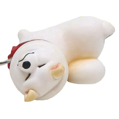Chubby Reluctant Shiba Inu Strap Series Qualia 1-Inch Key Chain