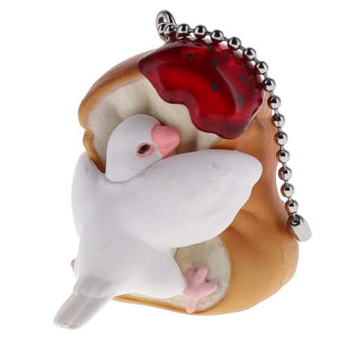 Mugyuttori Bird Hugging Bread Mascot Vol. 01 Qualia 2-Inch Key Chain