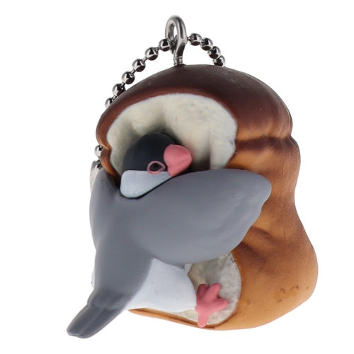 Mugyuttori Bird Hugging Bread Mascot Vol. 01 Qualia 2-Inch Key Chain