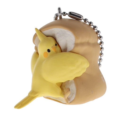 Mugyuttori Bird Hugging Bread Mascot Vol. 01 Qualia 2-Inch Key Chain