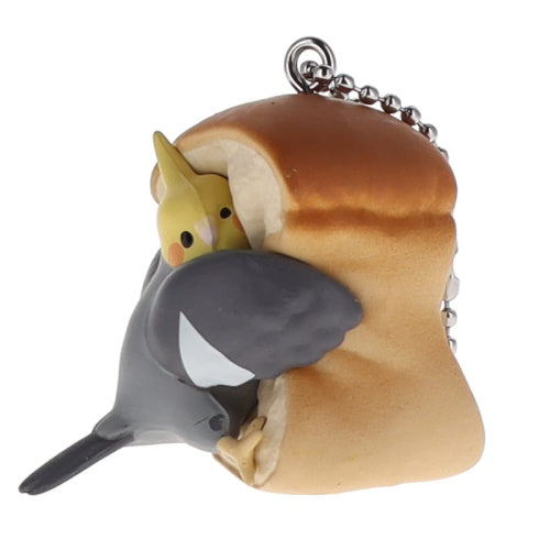 Mugyuttori Bird Hugging Bread Mascot Vol. 02 Qualia 1.5-Inch Key Chain