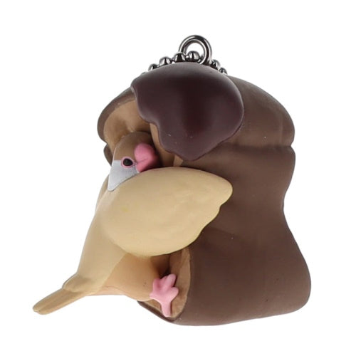 Mugyuttori Bird Hugging Bread Mascot Vol. 02 Qualia 1.5-Inch Key Chain