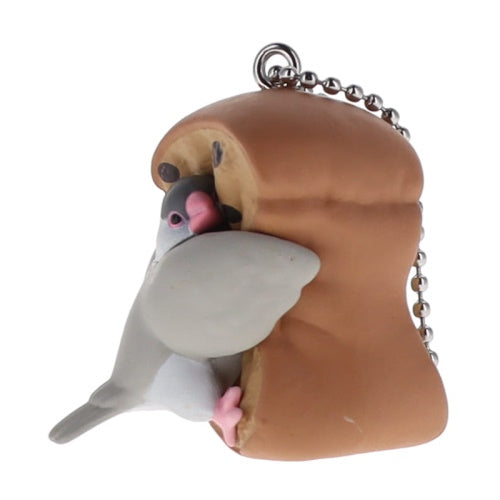 Mugyuttori Bird Hugging Bread Mascot Vol. 02 Qualia 1.5-Inch Key Chain