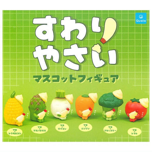 Sitting Vegetable With Mayo Figure Series Qualia 2-Inch Mini-Figure