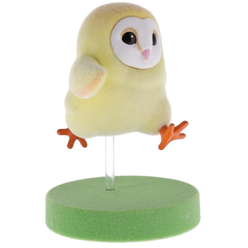 Running Baby Barn Owl Flocked Figure Series Qualia 2-Inch Mini-Figure