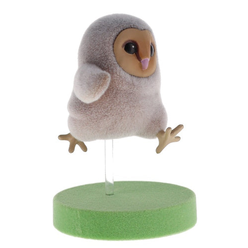 Running Baby Barn Owl Flocked Figure Series Qualia 2-Inch Mini-Figure