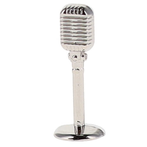 Press Conference Metal Microphone 1/12 Scale Rainbow 1-Inch Mini-Figure