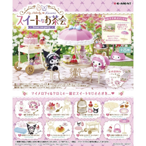 Sanrio My Melody And Kuromi Sweet Tea Party Re-Ment Miniature Doll Furniture