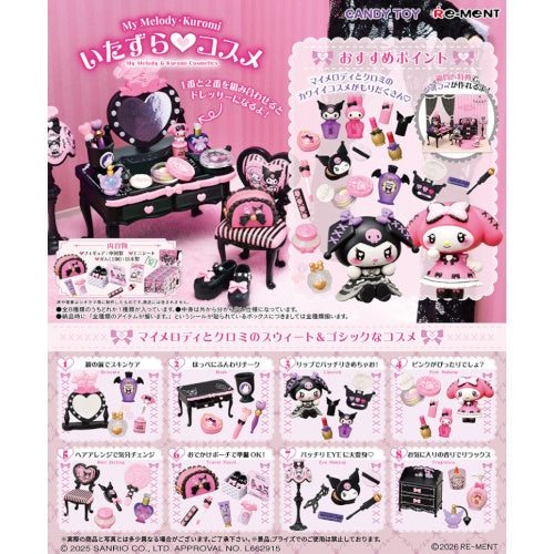 Sanrio My Melody And Kuromi Cosmetics Re-Ment Miniature Doll Furniture