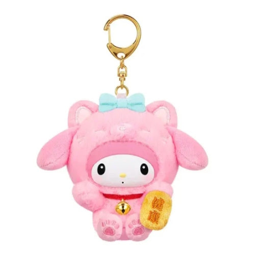 Sanrio Characters Maneki Neko Lucky Cat Plush Pendant Toptoy 3-Inch Plush Doll