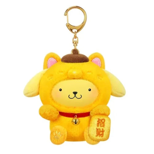Sanrio Characters Maneki Neko Lucky Cat Plush Pendant Toptoy 3-Inch Plush Doll