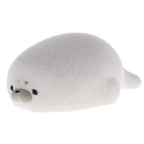 Plump Flocked Harp Seal Mascot Stand Stones 1.5-Inch Mini-Figure