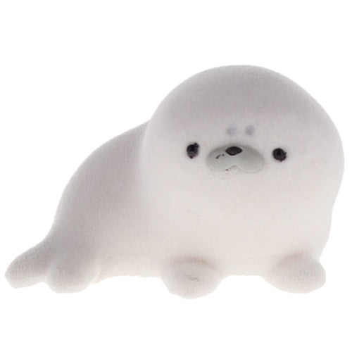 Plump Flocked Harp Seal Mascot Stand Stones 1.5-Inch Mini-Figure