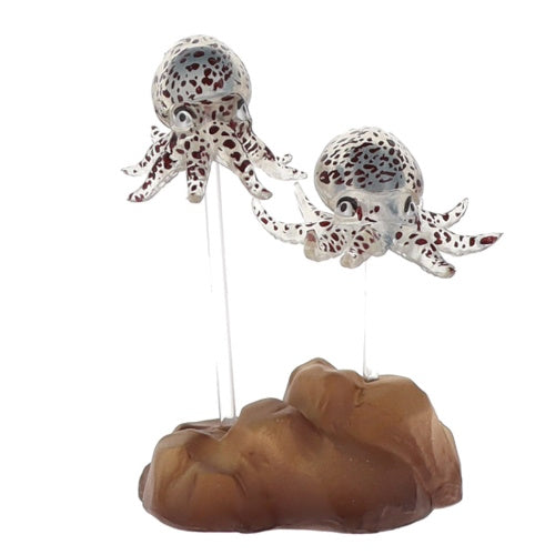 Clear Octopus And Squid Figure Series Stand Stones 2-Inch Mini-Figure