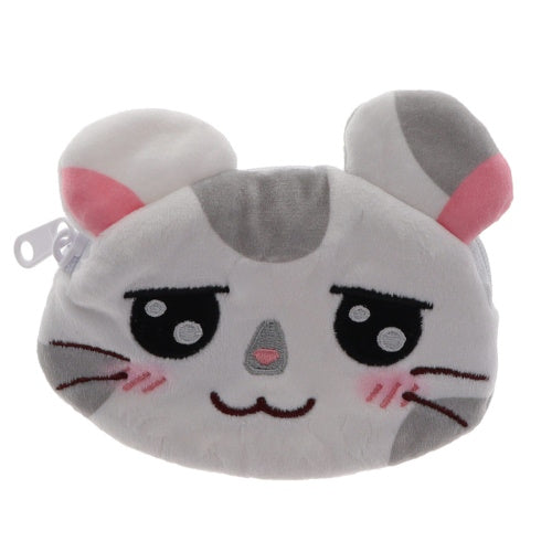 Hamtaro Fluffy Face Pouch Series SO-TA 5-Inch Zippered Pouch