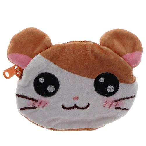Hamtaro Fluffy Face Pouch Series SO-TA 5-Inch Zippered Pouch