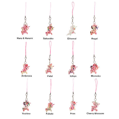 Unicorno Frenzies Shimmer Cherry Blossom Series Tokidoki 1-Inch Key Chain