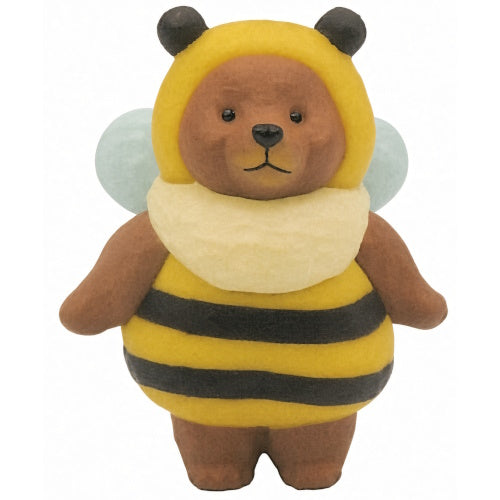 Wood Carved Honeybee Bear Mascot Series Toys Cabin 1.5-Inch Key Chain