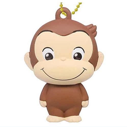 Curious George Into Town Pentanko Mascot Series Vol. 03 Takara Tomy 1.5-Inch Key Chain
