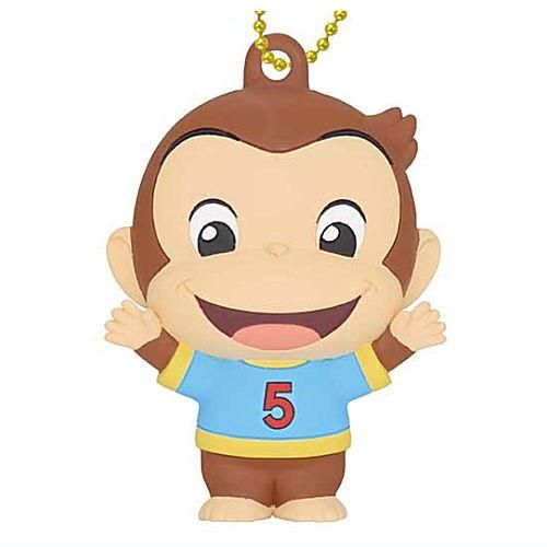 Curious George Into Town Pentanko Mascot Series Vol. 03 Takara Tomy 1.5-Inch Key Chain