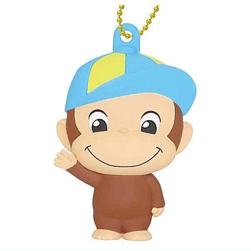 Curious George Into Town Pentanko Mascot Series Vol. 03 Takara Tomy 1.5-Inch Key Chain