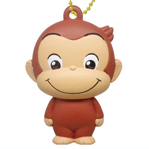 Curious George Petanko Mascot Takara Tomy 1-Inch Key Chain