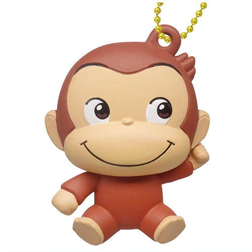 Curious George Petanko Mascot Takara Tomy 1-Inch Key Chain