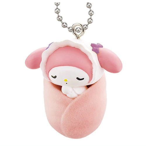 Sanrio Characters Swaddled Baby Series Takara Tomy 1-Inch Key Chain