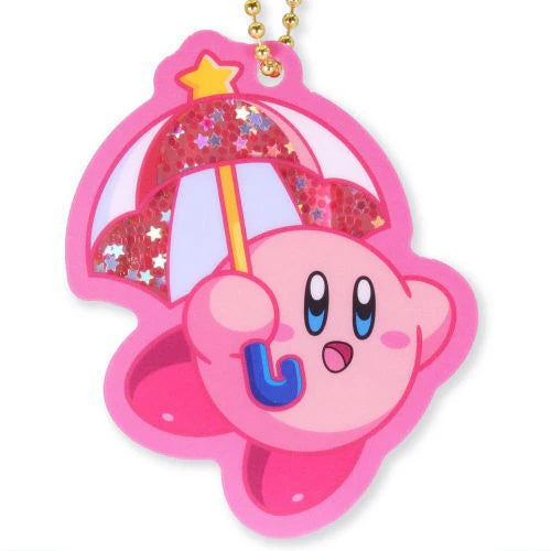 Kirby Of The Stars Shaka Glitter Key Chain Takara Tomy 2-Inch Acrylic Collectible