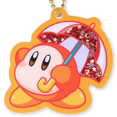 Kirby Of The Stars Shaka Glitter Key Chain Takara Tomy 2-Inch Acrylic Collectible