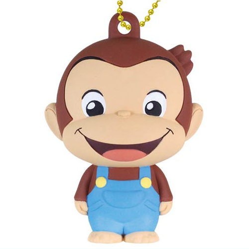 Curious George Petanko Mascot Vol. 02 Takara Tomy 1-Inch Key Chain