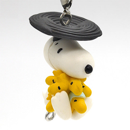 Peanuts Japanese Kimono Metal Key Chain with 3 Pendants - Snoopy