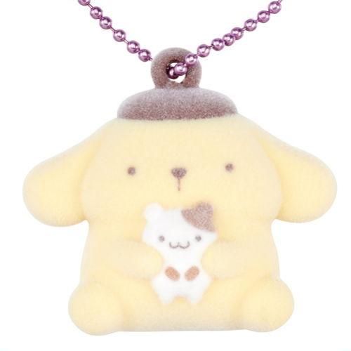 Sanrio Characters Fluffy Flocked Mascot Series Takara Tomy 1.5-Inch Key Chain