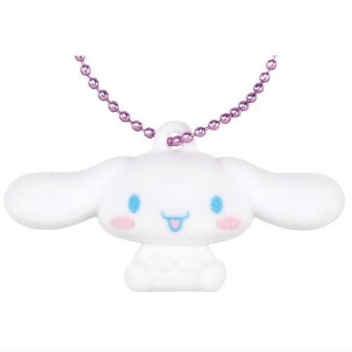 Sanrio Characters Fluffy Flocked Mascot Series Takara Tomy 1.5-Inch Key Chain