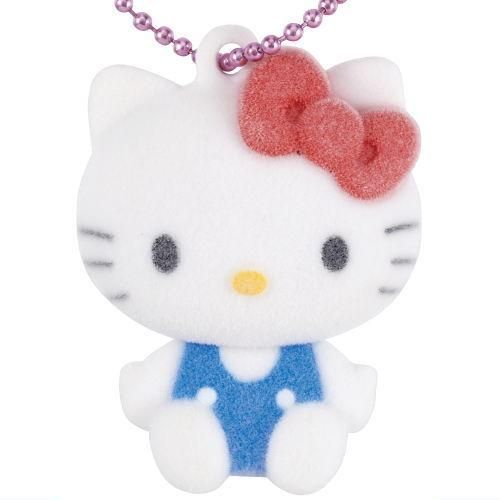 Sanrio Characters Fluffy Flocked Mascot Series Takara Tomy 1.5-Inch Key Chain