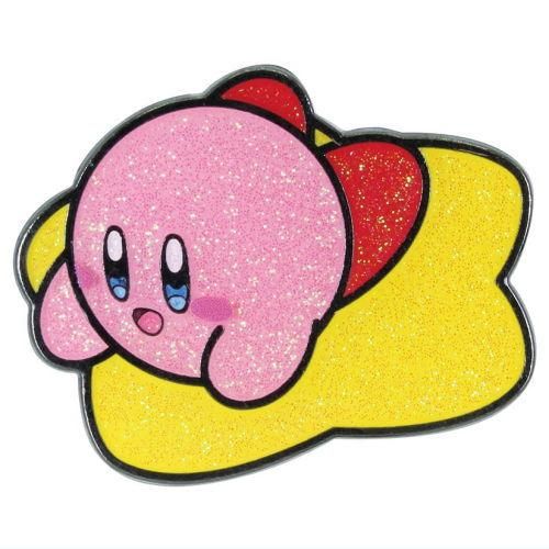 Kirby Play With Waddle Dee Glitter Pin Series Takara Tomy 1-Inch Pin