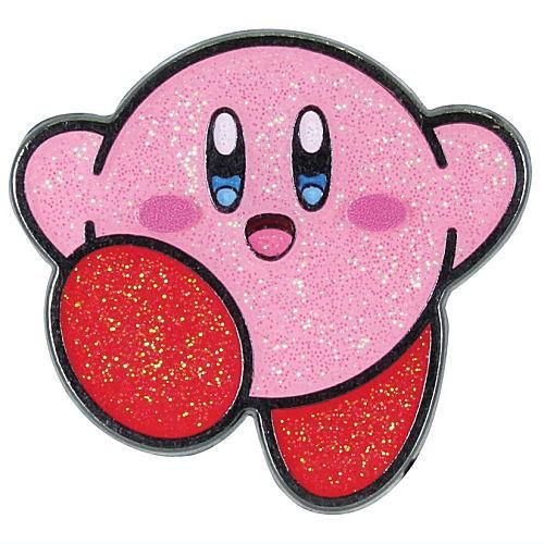 Kirby Play With Waddle Dee Glitter Pin Series Takara Tomy 1-Inch Pin